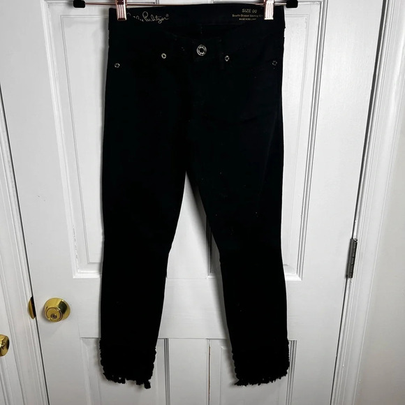 Lilly Pulitzer Size 00 excellent like new condition black south ocean crop - Picture 5 of 6